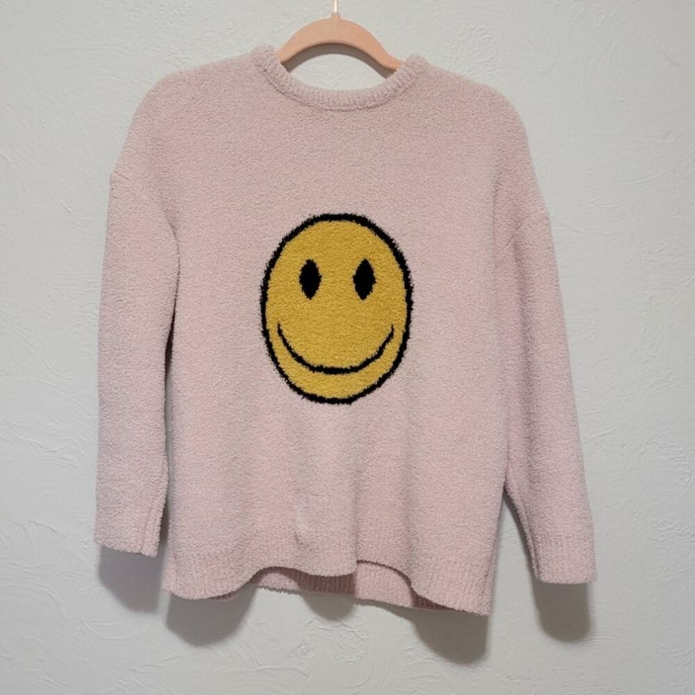 2-Piece ComfyLuxe Adorable Happy Face Lounge Set with Pockets on Shorts